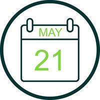 May Line Circle Icon Design vector