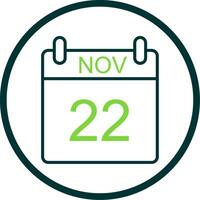 November Line Circle Icon Design vector