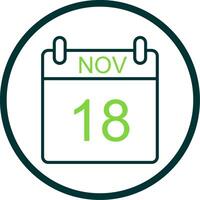 November Line Circle Icon Design vector