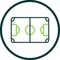 Soccer Field Line Circle Icon Design vector