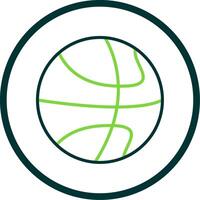 Basketball Line Circle Icon Design vector