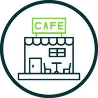 Cafe Line Circle Icon Design vector