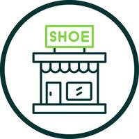 Store Line Circle Icon Design vector