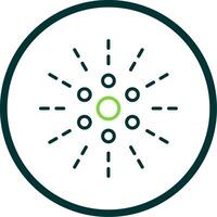 Firework Line Circle Icon Design vector