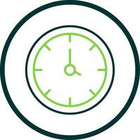 Clock Line Circle Icon Design vector