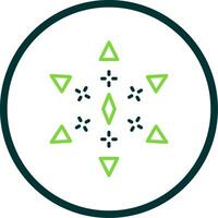 Firework Line Circle Icon Design vector