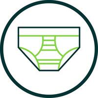 Underwear Line Circle Icon Design vector
