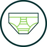 Underwear Line Circle Icon Design vector