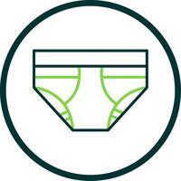 Underwear Line Circle Icon Design vector