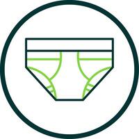 Underwear Line Circle Icon Design vector