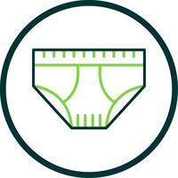 Underwear Line Circle Icon Design vector