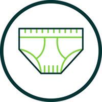 Underwear Line Circle Icon Design vector