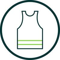 Undershirt Line Circle Icon Design vector