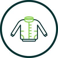 Jacket Line Circle Icon Design vector