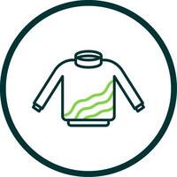 Sweater Line Circle Icon Design vector