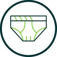 Underwear Line Circle Icon Design vector