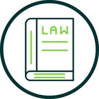 Law Book Line Circle Icon Design vector