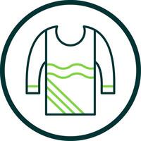 Sweater Line Circle Icon Design vector