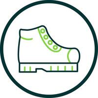 Boot Line Circle Icon Design vector