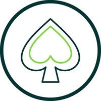 Spade Line Circle Icon Design vector