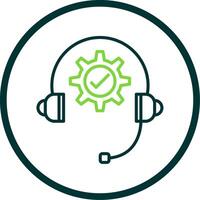 Technical Support Line Circle Icon Design vector