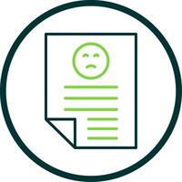 Bad Review Line Circle Icon Design vector