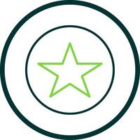 Star Line Circle Icon Design vector