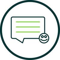 Comments Line Circle Icon Design vector