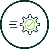Gears Line Circle Icon Design vector
