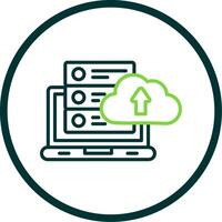 Transfer Data Line Circle Icon Design vector