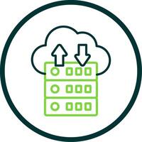 Data Flow Line Circle Icon Design vector