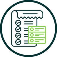 Data List Line Circle Icon Design vector