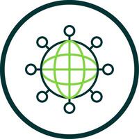 Internet Line Circle Icon Design vector