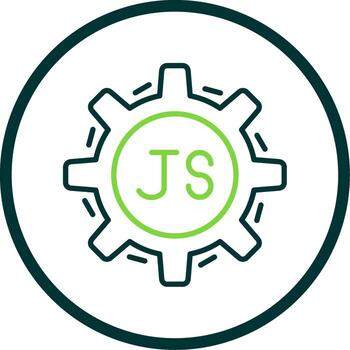 Javascript Line Circle Icon Design vector
