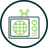 Radio Line Circle Icon Design vector