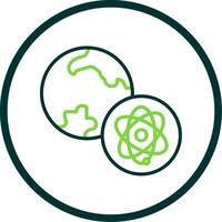 Sci Fi Line Circle Icon Design vector