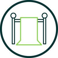 Green Screen Line Circle Icon Design vector