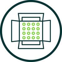 Soft Box Line Circle Icon Design vector