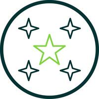 Stars Line Circle Icon Design vector