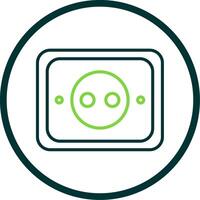 Socket Line Circle Icon Design vector