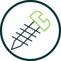 Screw Line Circle Icon Design vector