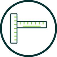 Ruler Line Circle Icon Design vector