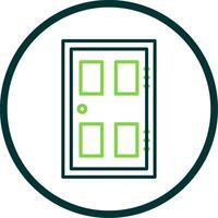 Door Line Circle Icon Design vector