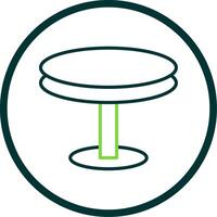 Round Table Line Circle Icon Design vector