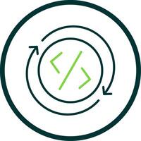 Development Line Circle Icon Design vector