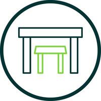 Tables Line Circle Icon Design vector