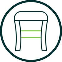 Stool Line Circle Icon Design vector