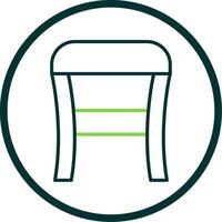 Stool Line Circle Icon Design vector