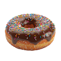 chocolate donut on isolated background png