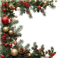 Christmas tree ornamentals on isolated background png